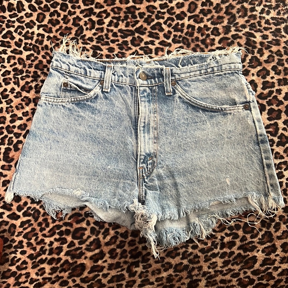 Distressed Levi High Waist Shorts